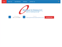 Tablet Screenshot of mechanicalairsolutions.net